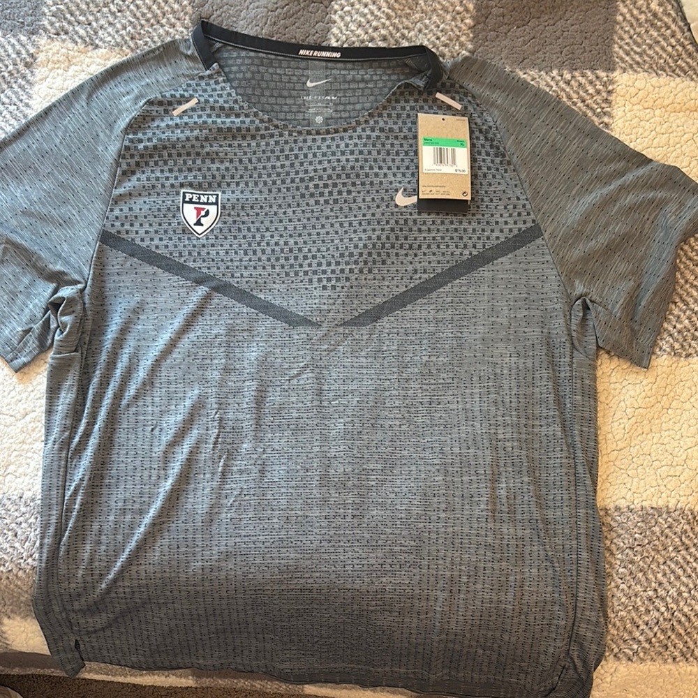 Nike Running Gray Short Sleeve Dri-Fit Men's Tee